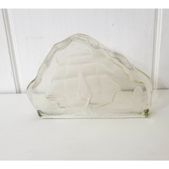 Viking Art Glass Clipper Ship Heavy Bookend, Doorstop, Paperweight, Sculpture - Picture 3 of 7